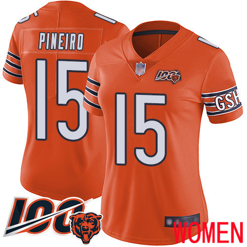 Chicago Bears Limited Orange Women Eddy Pineiro Alternate Jersey NFL Football #15 100th Season->youth nfl jersey->Youth Jersey